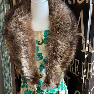 Vintage Brown, Tan and Blonde Fur Collar